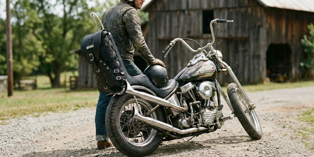 Discover our premium collection of heavy duty steer hide leather saddlebags crafted for durability and style. Perfectly designed to fit all motorcycle brands including Harley-Davidson®, Indian, Triumph, Honda, Yamaha, Kawasaki, Suzuki and other brands.