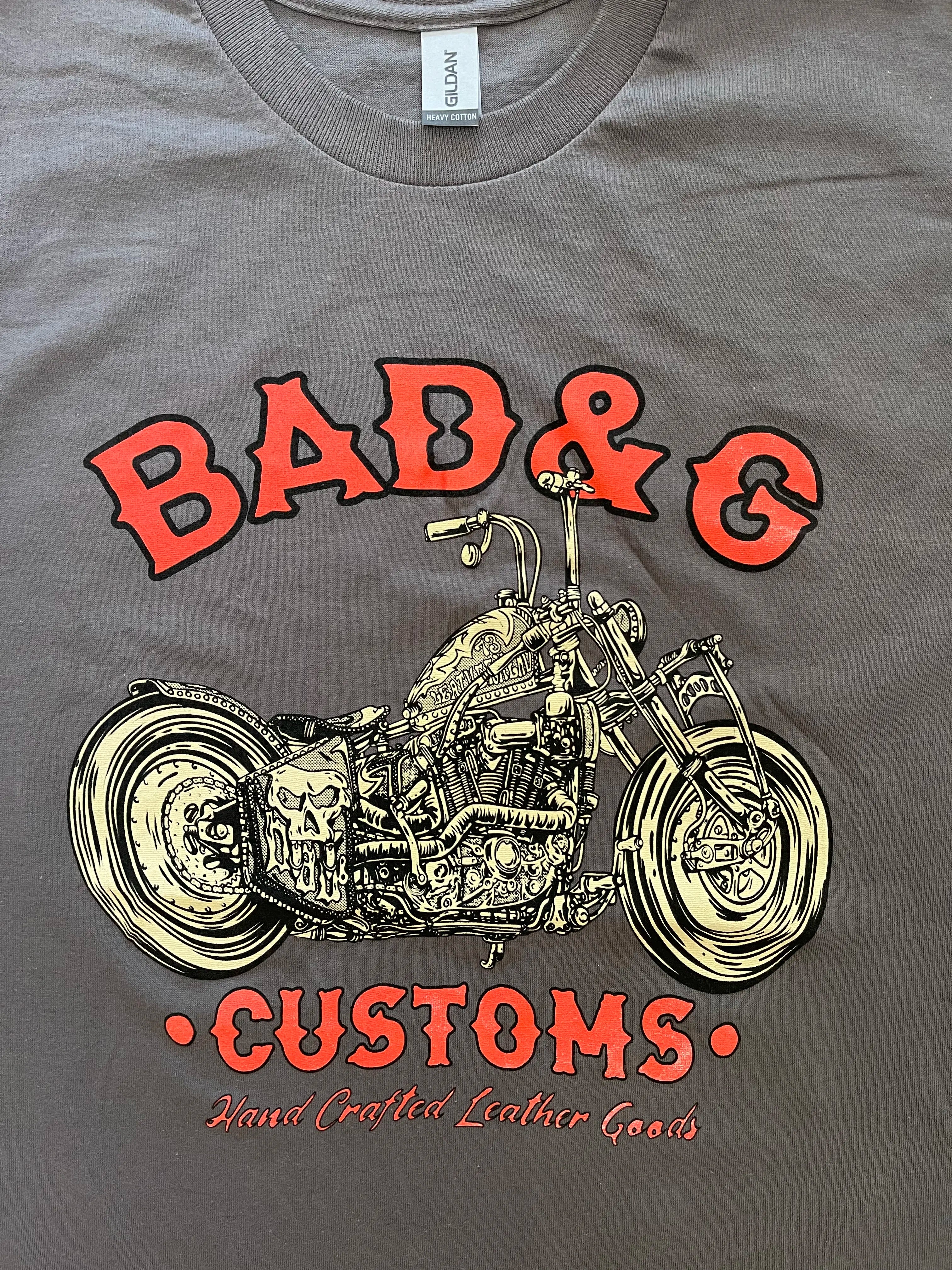 BAD&G Customs "Hand Crafted" Graphic Tee - Charcoal Gray