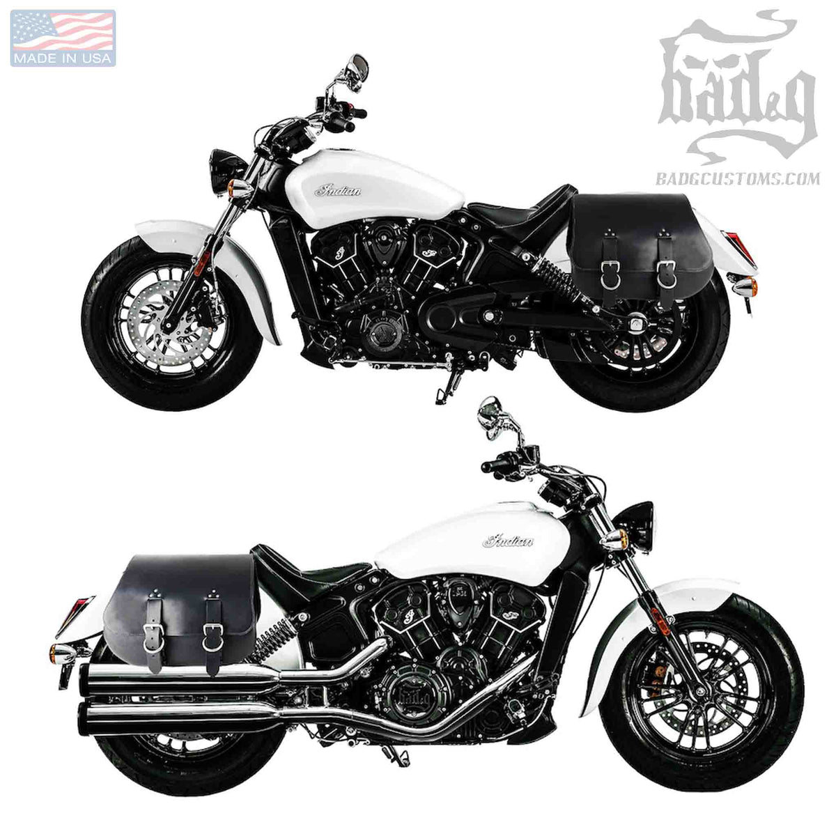 Upgrade your ride with the IS01 Heavy Duty Saddlebags. Hand crafted in USA with premium veg tan steer hide leather and stainless steel hardware. Durable and stylish, they are the perfect fit for your motorcycle.