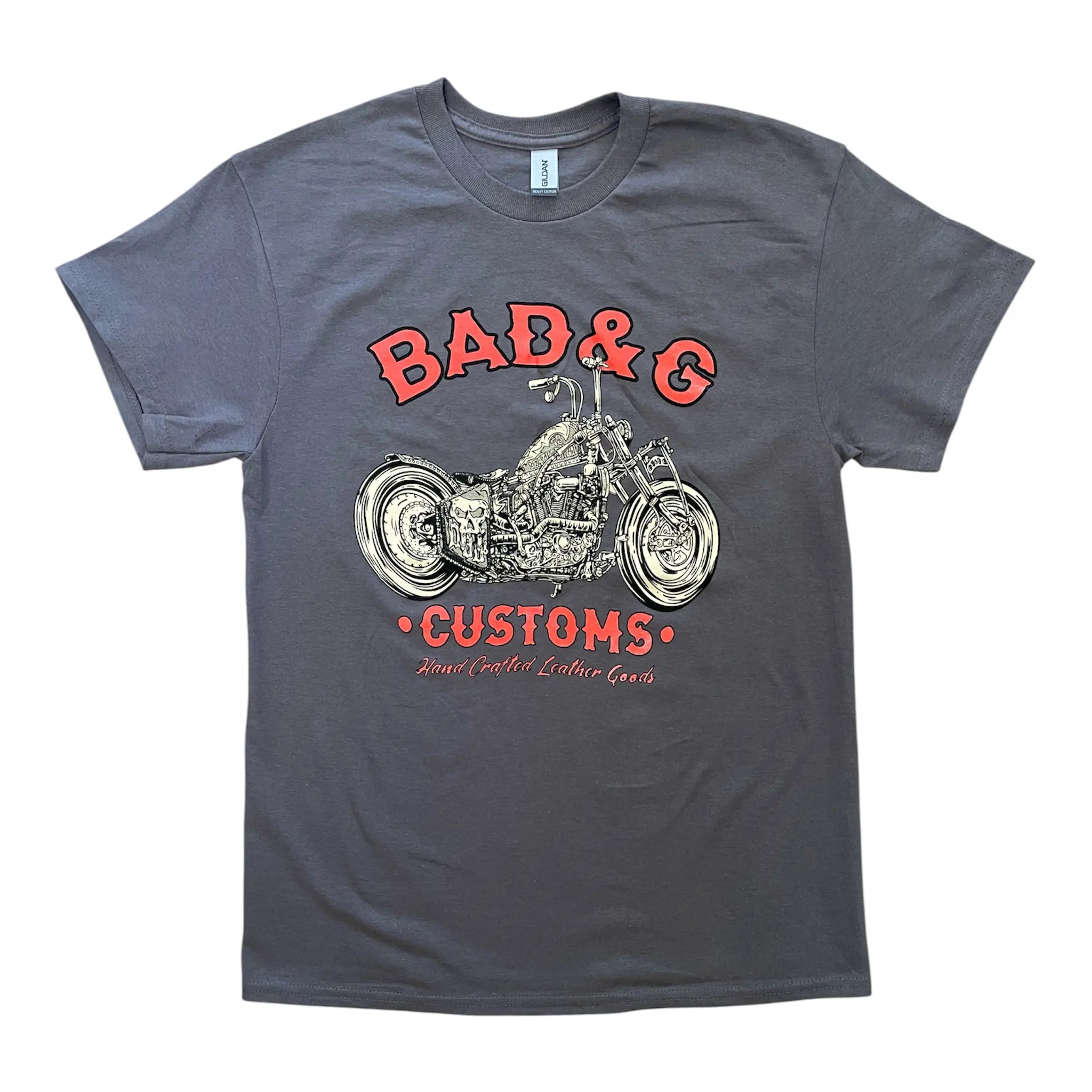BAD&G Customs "Hand Crafted" Graphic Tee - Charcoal Gray
