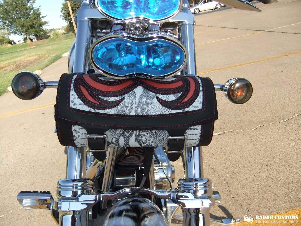 Harley-Davidson Softail Tribal Seat with Matching Backrest and Tool Bag