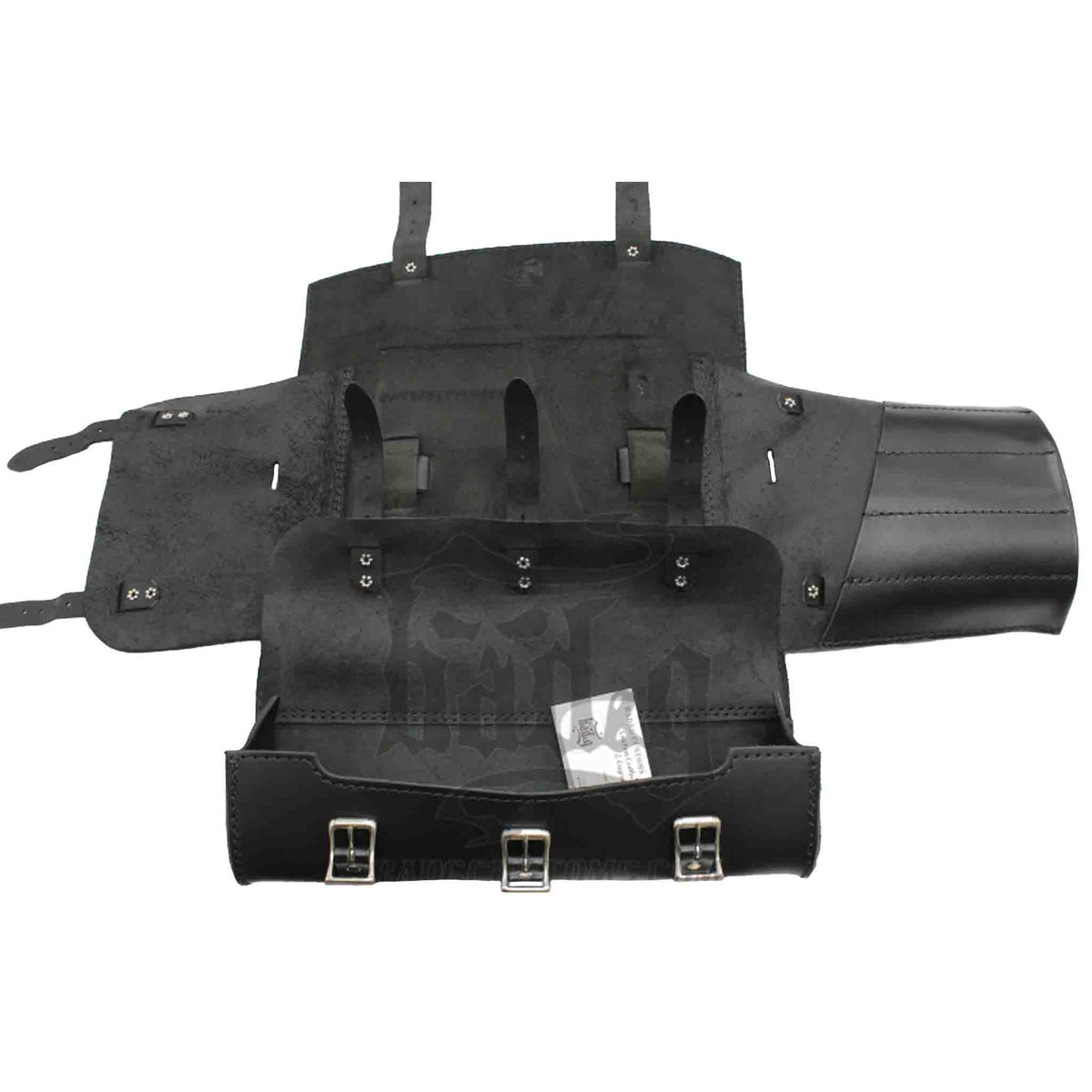 Upgrade your ride with the MT02 tool roll / fork bag. Hand crafted in USA with premium leather and top quality hardware. Durable and stylish, it's the perfect fit for your motorcycle.