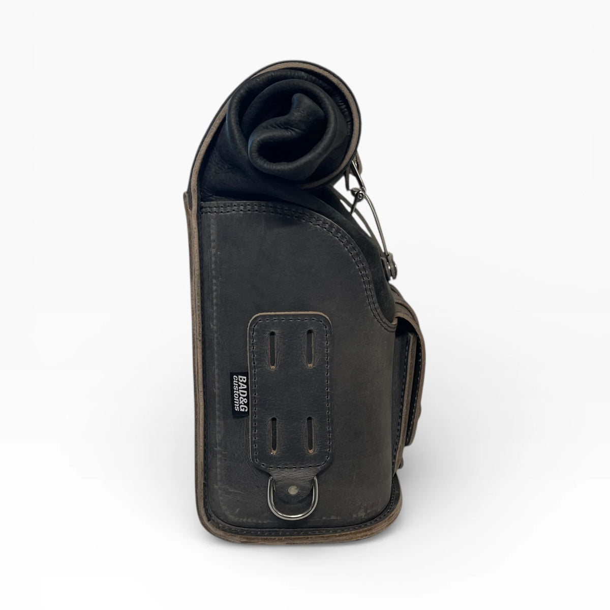 Universal Leather Rolltop Panniers / Saddlebags - TBP02 (Pair)
